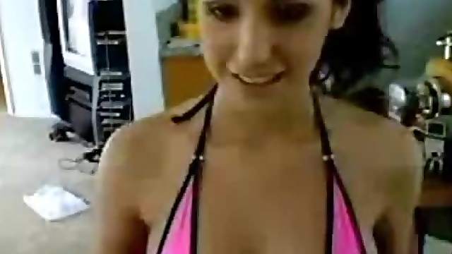 True beauty in her bikini on webcam