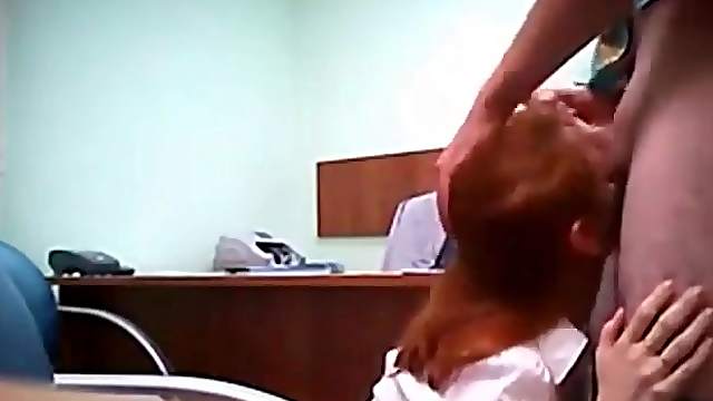 Office suck and fuck with gorgeous redhead